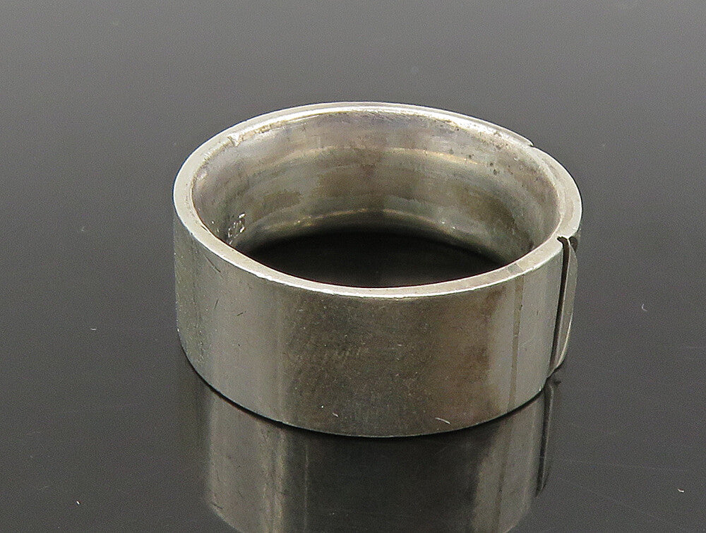 CILOR 925 Sterling Silver  Vintage White Topaz Smooth Band Ring Sz 5  RG23947
