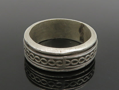 925 Sterling Silver  Vintage Infinity Knot Spinner Fidget Ring Sz 11  RG25334