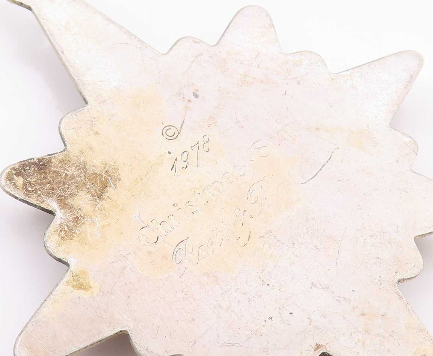 925 Sterling Silver Vintage Pendant REED & BARTON Christmas Tree Star  PT24645