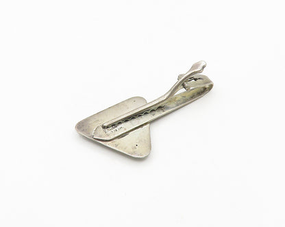 SIAM 925 Sterling Silver  Vintage Niello Enamel Dancer Tie Clip  TR2540