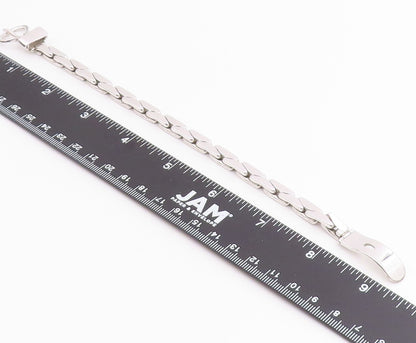 925 Sterling Silver Vintage Bracelet OP ORLANDINI Buckle Clasp Chain  BT12220