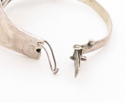 925 Sterling Silver Vintage Bracelet Designer Oval Honey Amber Bangle  BT10910