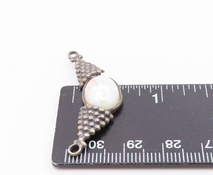 925 Silver  Vintage Oval Center With Grape Cluster Wings Pendant  PT20935