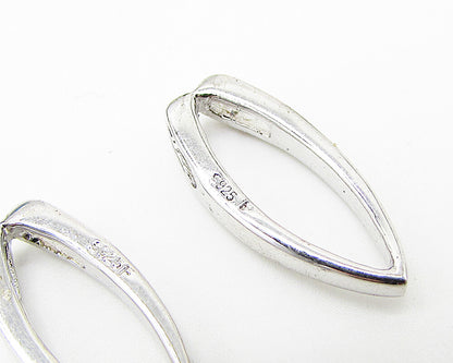925 Sterling Silver  Lot of 2 Smooth Oval Slider Pendant  PT1939