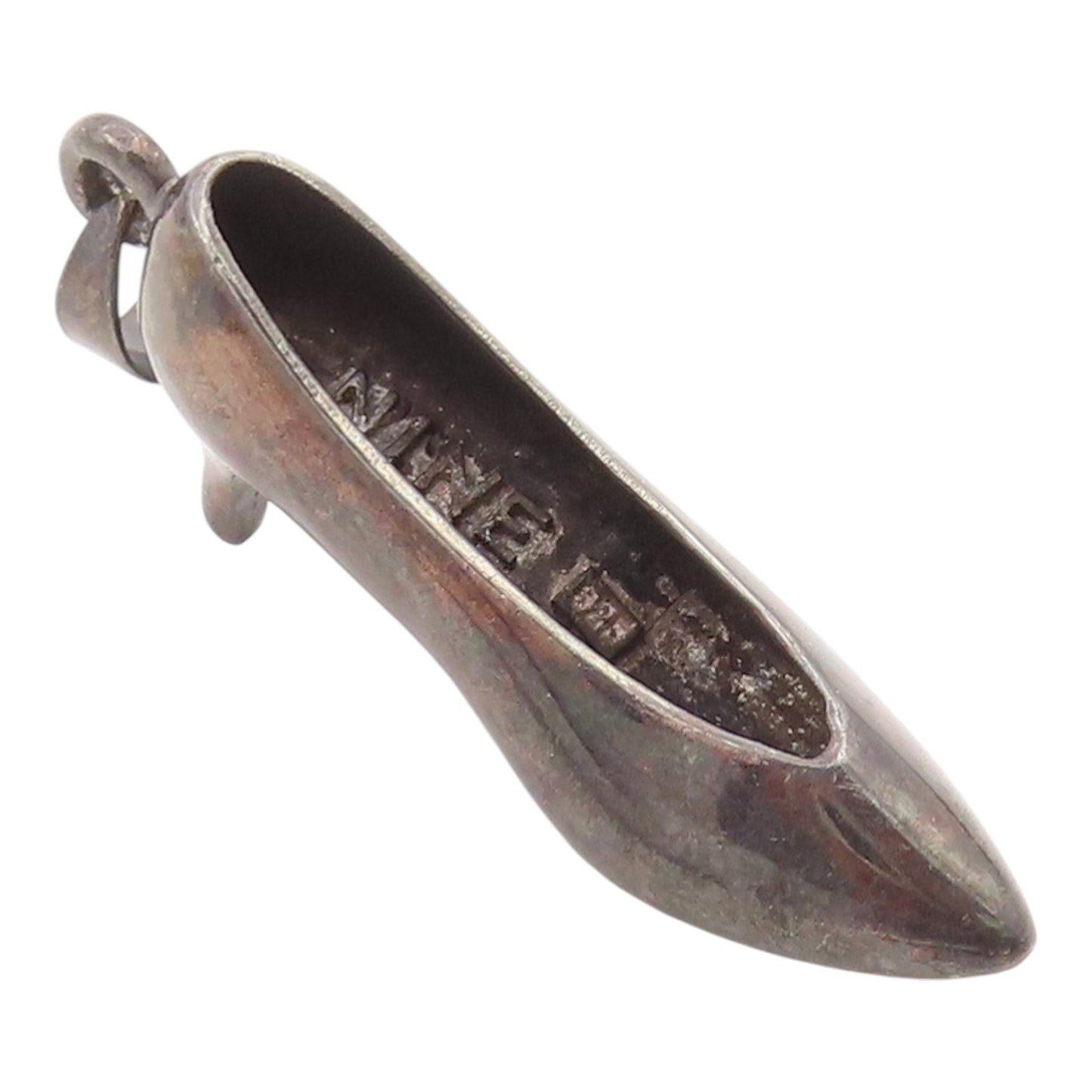 925 Sterling Silver Vintage Pendant NINE WEST Classic High Heel Shoe  PT26066