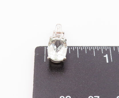 925 Silver  Vintage Sparkly Topaz & Cubic Zirconia Drop Pendant  PT20756