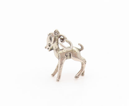925 Sterling Silver Vintage Pendant Miniature Young Fawn Deer Charm  PT26157