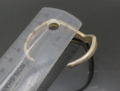 SOUTHWESTERN 925 Silver Vintage Mother Of Pearl & Onyx Cuff Bracelet BT9293