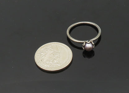 PANDORA 925 Silver  Vintage Blue Pearl Dark Tone Band Ring Sz 9  RG20889