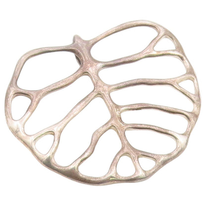 925 Sterling Silver Vintage Pendant ANGELA CUMMINGS Tropical Leaf Cutout PT26390
