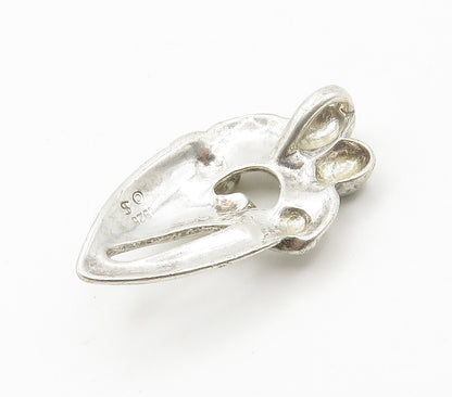 SHUBE 925 Sterling Silver  Vintage Modernist Family Motif Pendant  PT11977