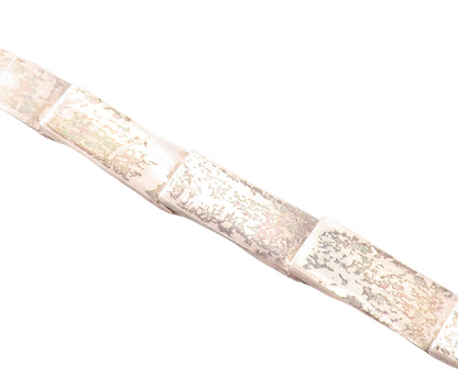 AAA MEXICO 925 Silver Vintage Smooth Square Bar Link Chain Bracelet BT3033