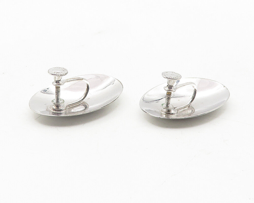 BOND BOYD 925 Silver  Vintage Shiny Floral Vine Non Pierce Earrings  EG6180