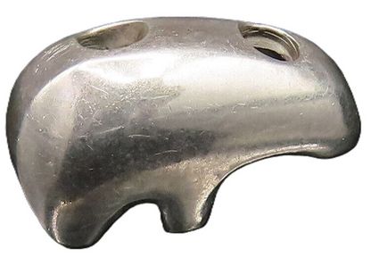 925 Sterling Silver  Vintage Minimalist Polished Bear Motif Pendant  PT21482