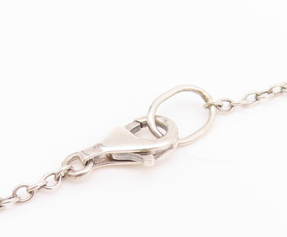 925 Sterling Silver Vintage Necklace Chained Linked Cutout Bows NE4578