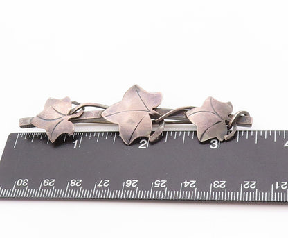 925 Sterling Silver Vintage Brooch LEONORE DOSKOW Connected Ivy Leaves  BP11622
