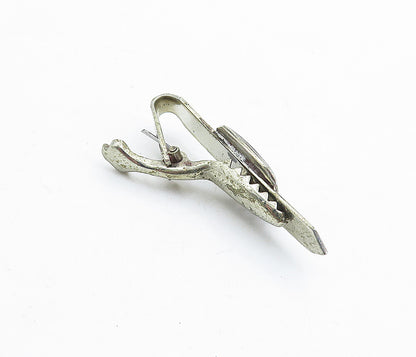 SIAM 925 Sterling Silver  Vintage Petite Niello Art Scene Tie Clip  TR1234