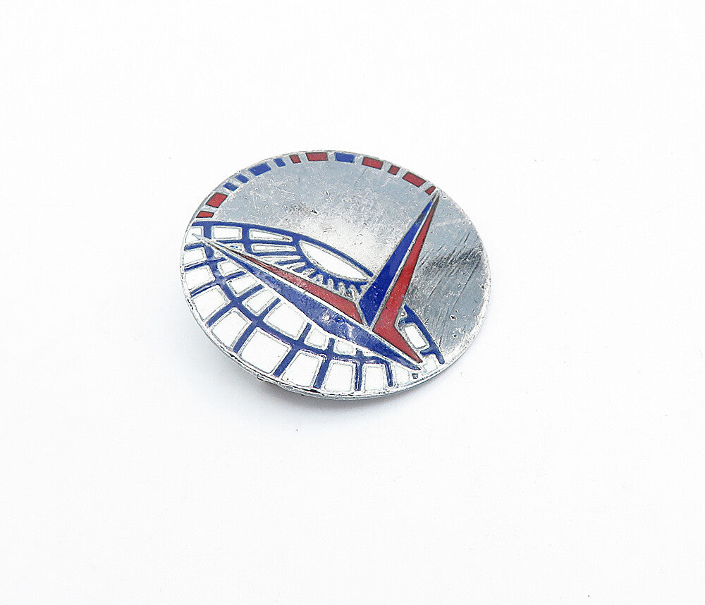 LEVELLE & CO. 925 Silver  Vintage Enamel Coated Design Round Brooch Pin BP1199