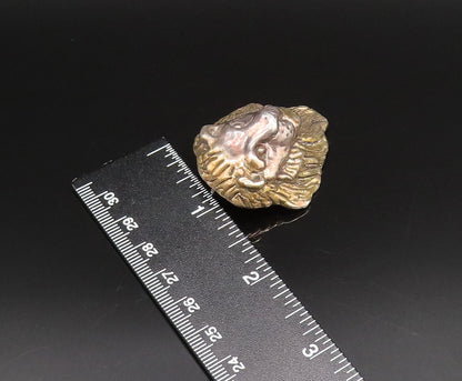 SAM PHILLIPS 925 Silver  Vintage Sculpted Lion Head Drop Pendant  PT21671
