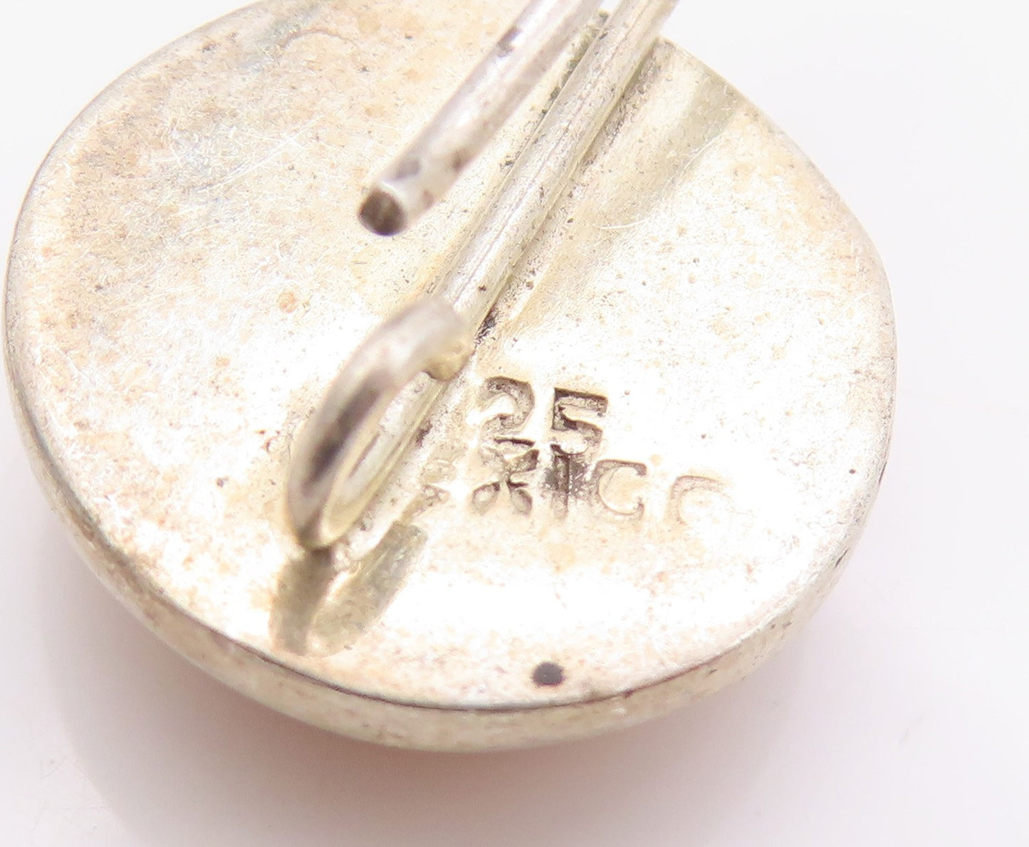 925 Sterling Silver Vintage Earrings Modernist Dried Flower Design  EG13556