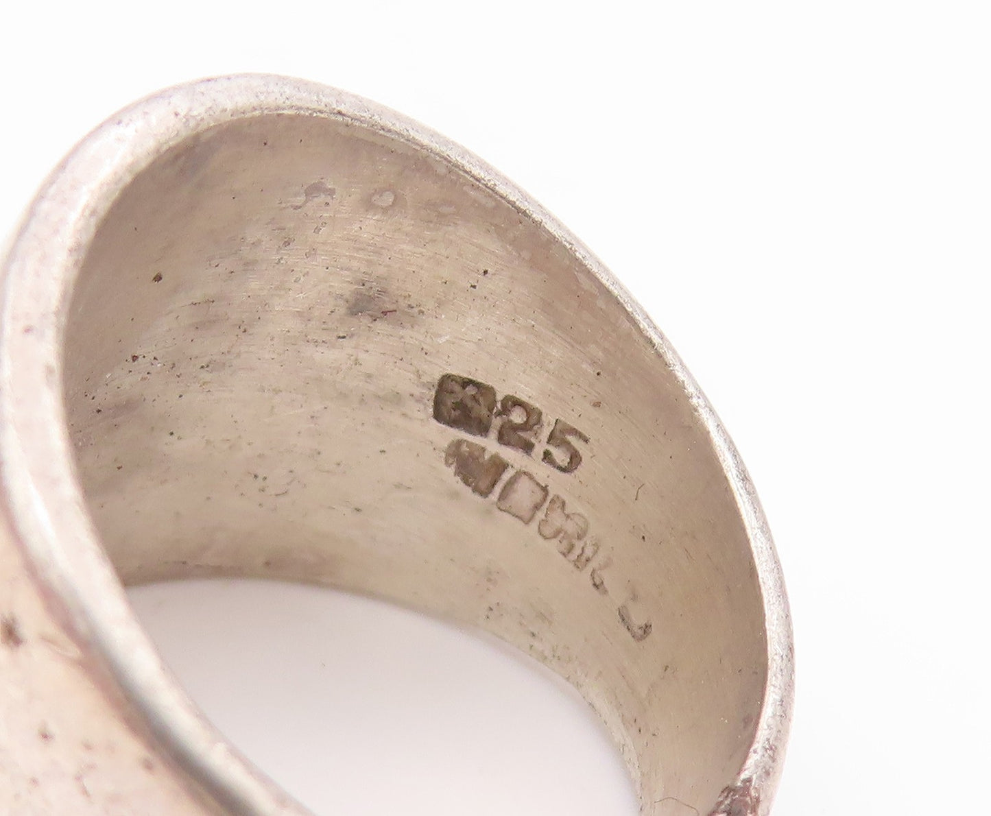 925 Sterling Silver Vintage Ring MEXICO Two Tone Braided Knot Band Sz 6 RG34645