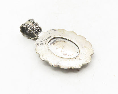 CAROLYN POLLACK RELIOS 925 Silver  Vintage Mother Of Pearl Pendant  PT7867