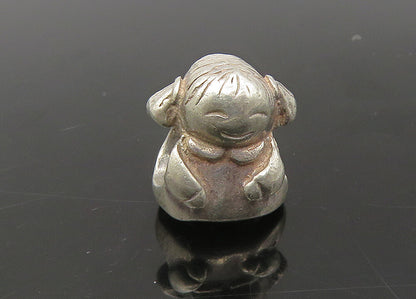 PANDORA 925 Silver  Vintage Little Girl With Pigtails Slide Pendant  PT18148
