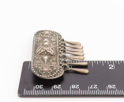 925 Sterling Silver Vintage Brooch Pin MEXICO Classic Floral Swirl Motif BP12465
