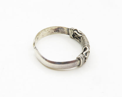 925 Sterling Silver  Vintage Wire Wrapped Swirl Detail Band Ring Sz 6  RG17916