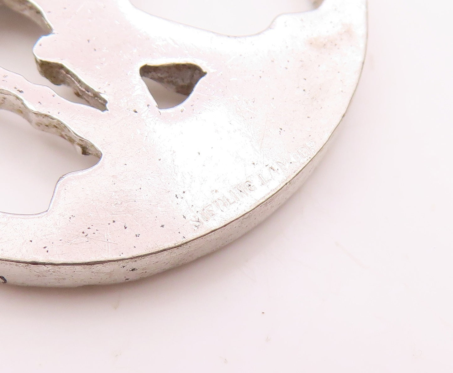 LAMODE 925 Silver  Vintage St. Christopher Protection Prayer Pendant  PT18435