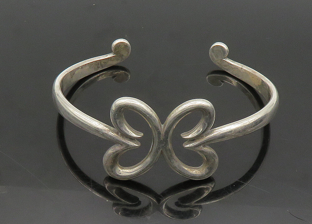 JAMES AVERY 925 Silver  Vintage Shiny Open Butterfly Cuff Bracelet  BT8070