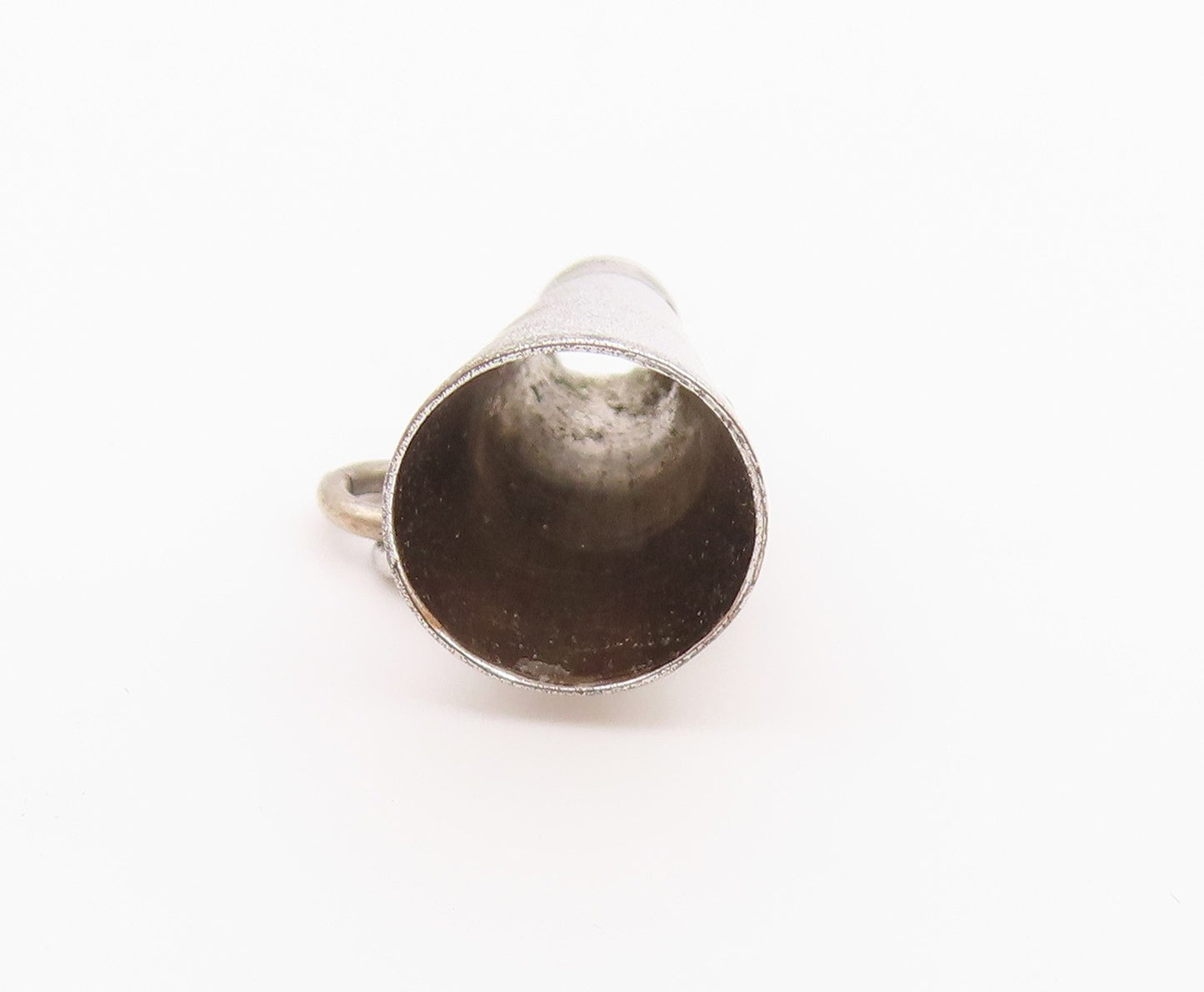 925 Sterling Silver  Vintage Enamel M Mascot Megaphone Pendant  PT21483