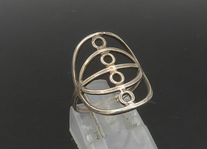 925 Sterling Silver  Vintage Open Circle Design Band Ring Sz 6  RG23057