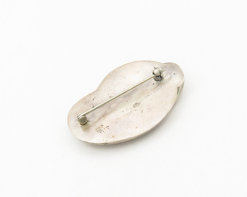 DESIGNER 925 Sterling Silver  Vintage Smooth Swirl Knot Brooch Pin  BP7451