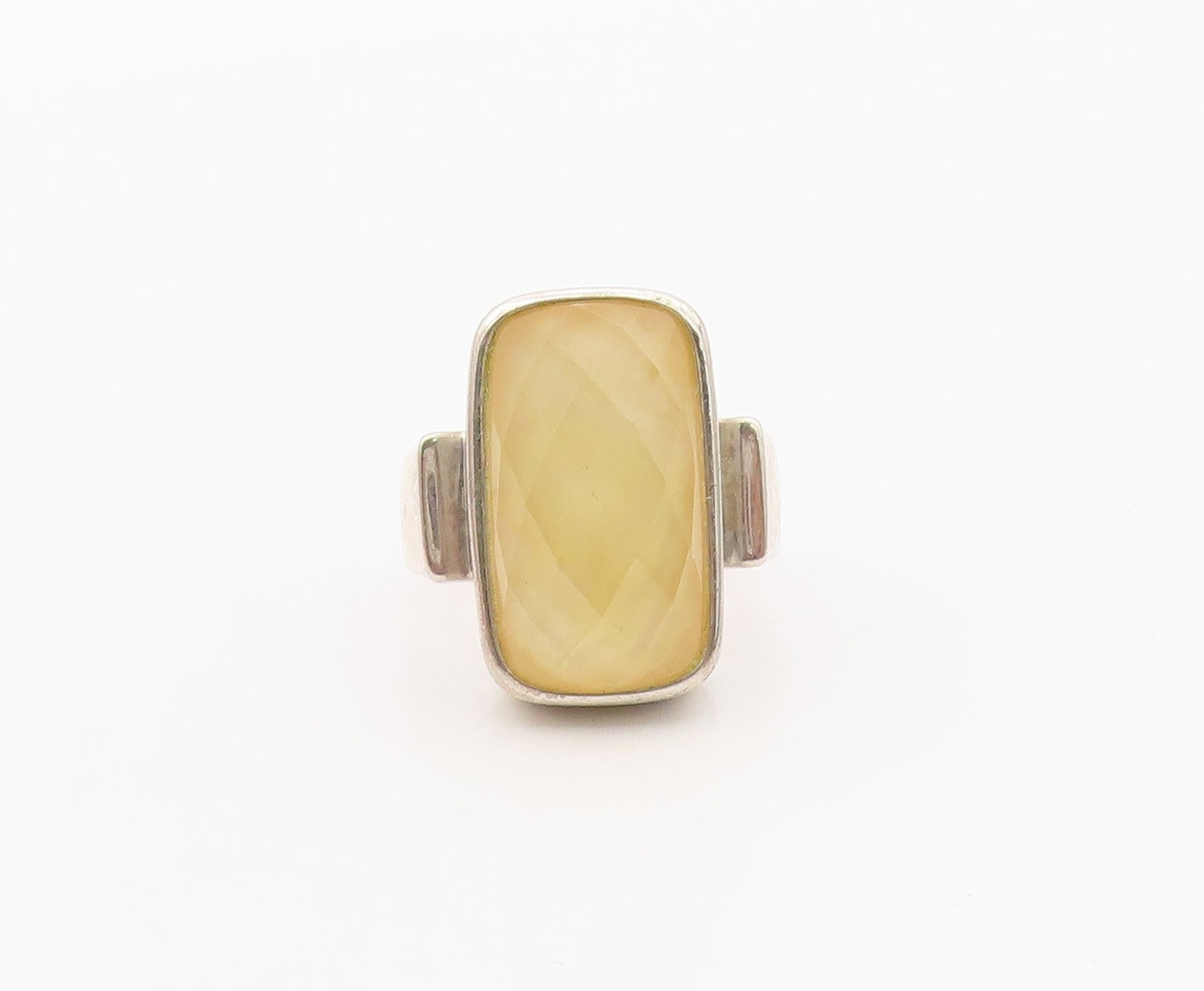 925 Sterling Silver Vintage Ring WHITNEY KELLY Mother Of Pearl  Sz 8  RG36395