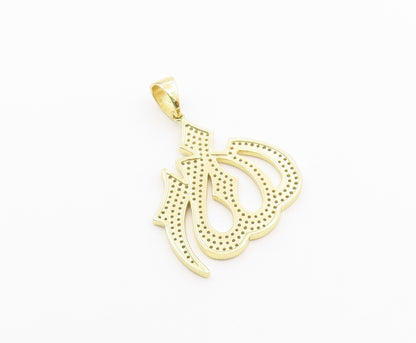 925 Sterling Silver  Vintage Cubic Zirconia Gold Plated Pendant  PT18900