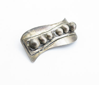 MEXICO 925 Sterling Silver  Vintage Antique Graduated Design Brooch Pin BP2796