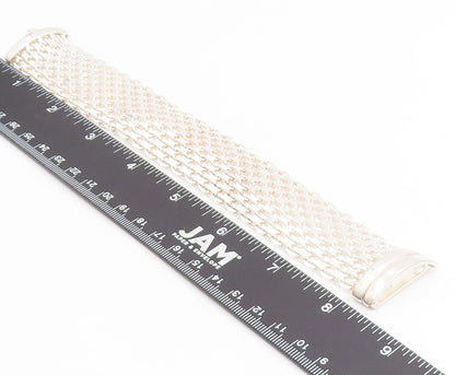 925 Sterling Silver Vintage Bracelet Intricate Geometric Pattern Link  BT11924