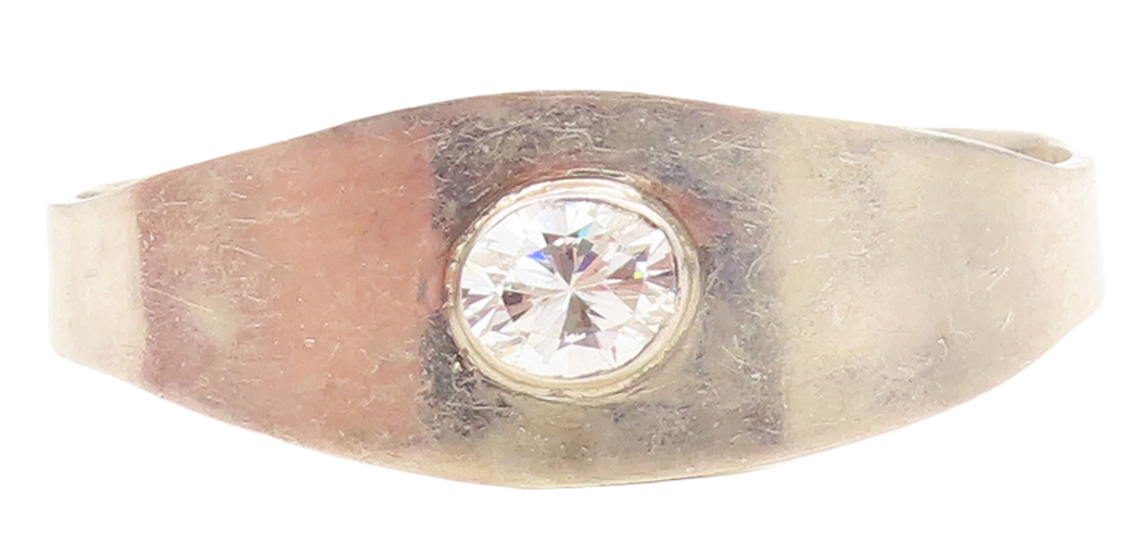 MEXICO 925 Sterling Silver  Vintage Cubic Zirconia Shiny Cuff Bracelet  BT2676