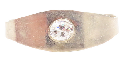 MEXICO 925 Sterling Silver  Vintage Cubic Zirconia Shiny Cuff Bracelet  BT2676