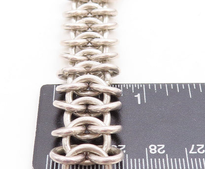 MEXICO 925 Sterling Silver  Vintage Minimalist Chunky Chain Necklace  NE1767