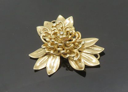 NAPIER 925 Sterling Silver  Vintage Shiny Gold Plated Flower Pendant  PT16171