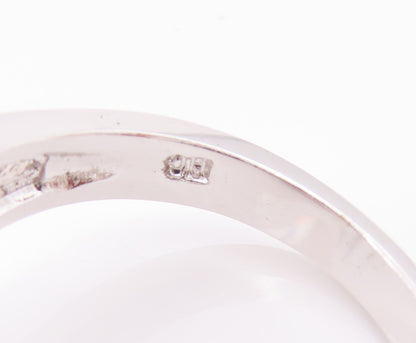 925 Sterling Silver Vintage Ring Geometric Shape Main Stone CZ  Sz 9  RG28129