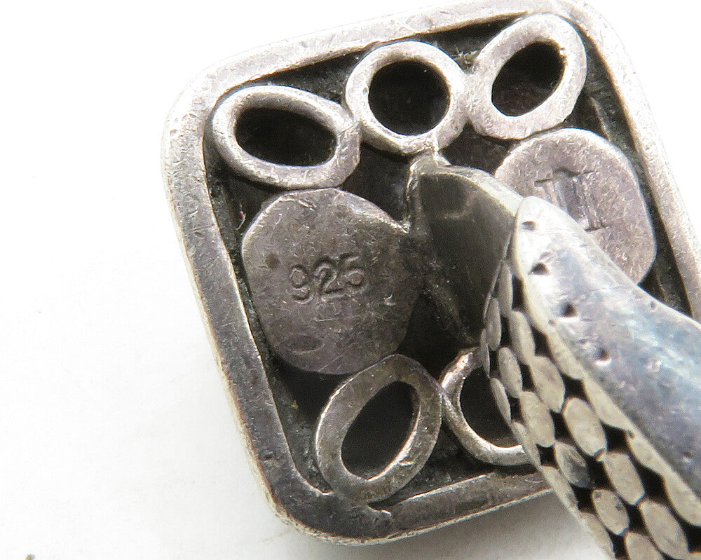 JOHN HARDY 925 Silver  Vintage Dark Tone Circle Patterned Cufflinks  TR1901