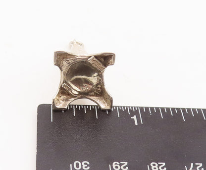 925 Sterling Silver Vintage Pendant LANCOME PARISE Carved Eiffel Tower  PT23153