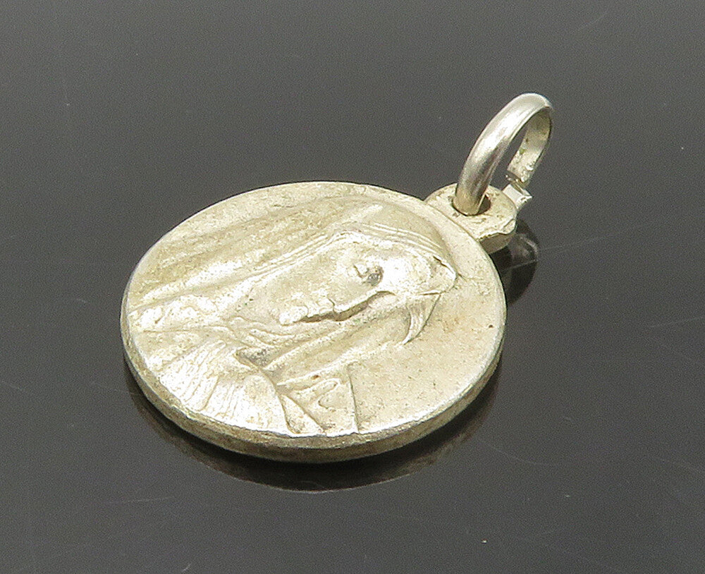 925 Sterling Silver  Vintage Antique Petite Religious Figure Pendant  PT13217
