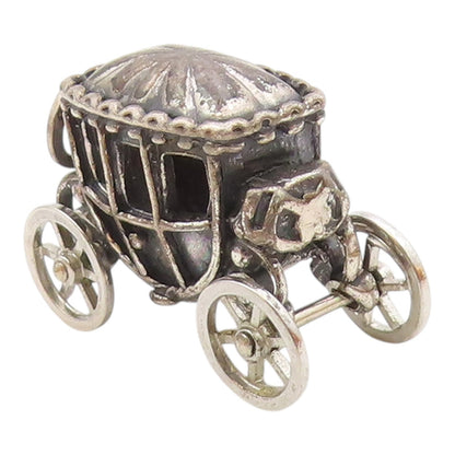 BEAUCRAFT 925 Silver  Vintage Old Fashion Carriage Pendant (MOVES)  PT21469