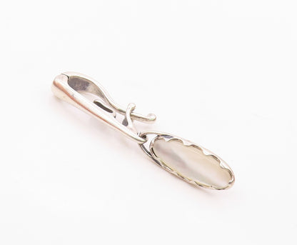 CAROLYN POLLACK 925 Sterling Silver  Vintage Mother Of Pearl Pendant  PT17181
