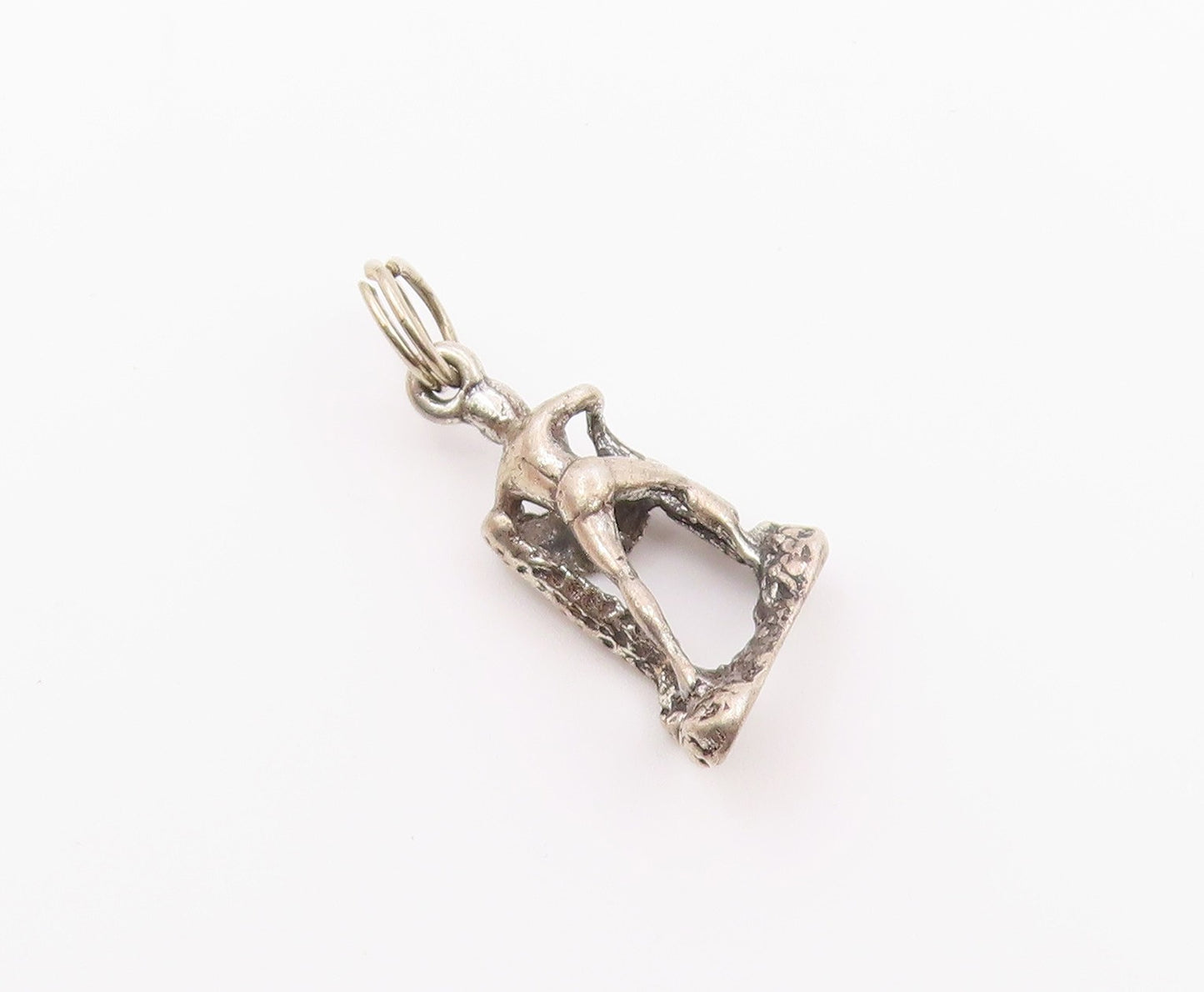 925 Sterling Silver  Vintage Petite Matador Bull Fighter Pendant  PT18665