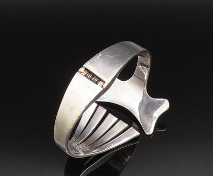 ALICIA MEXICO 925 Silver  Vintage Polished Double Tail Cuff Bracelet  BT9684